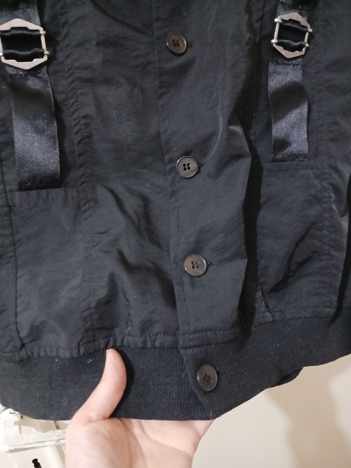 Siyah Kemerli Gotik Kadın Yelek - Görsel 5