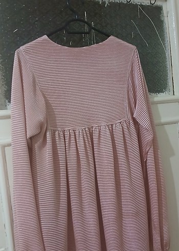 Pembe Uzun Piliseli Kadın Elbise - Görsel 7