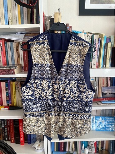 Vintage Love Desenli Yelek