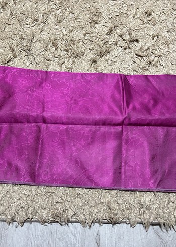 %100 Fuşya İpek Şal - Görsel 3