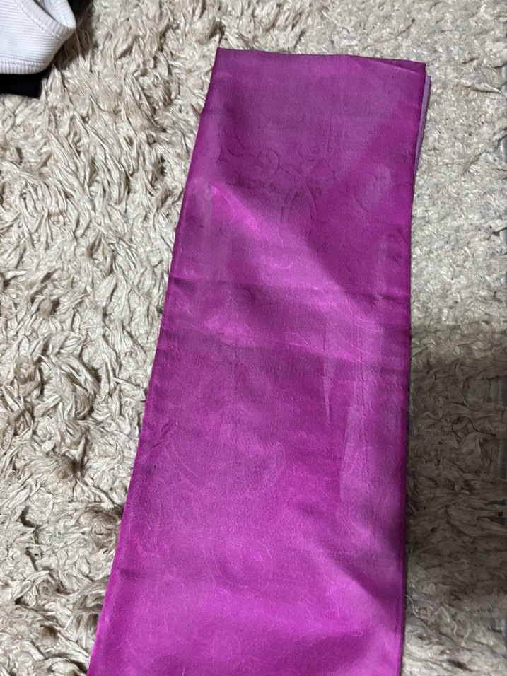 %100 Fuşya İpek Şal - Görsel 2