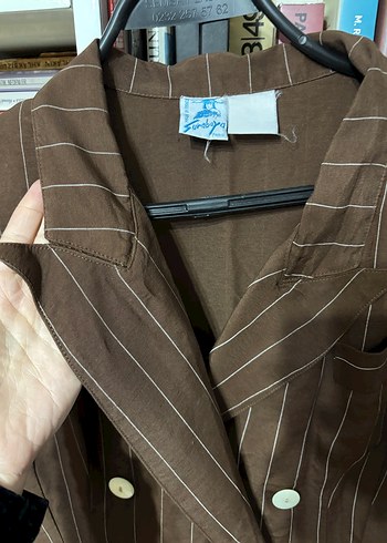 Düğmeli Kahverengi Kadın Blazer Ceket - Görsel 2