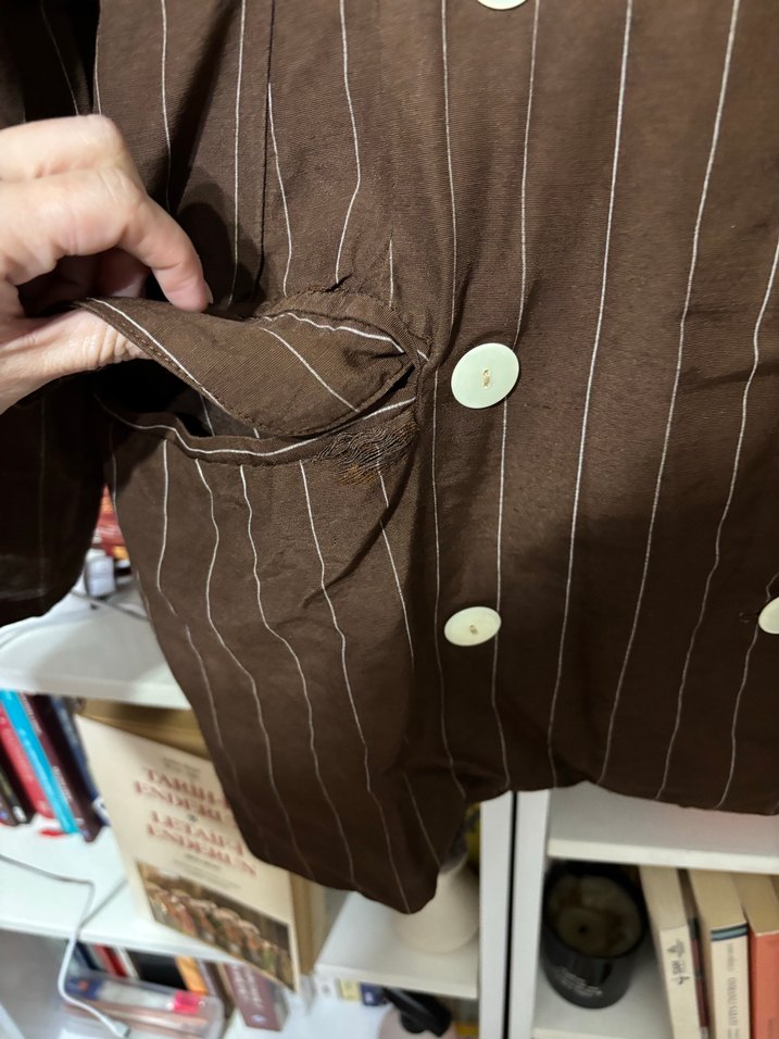 Düğmeli Kahverengi Kadın Blazer Ceket - Görsel 4