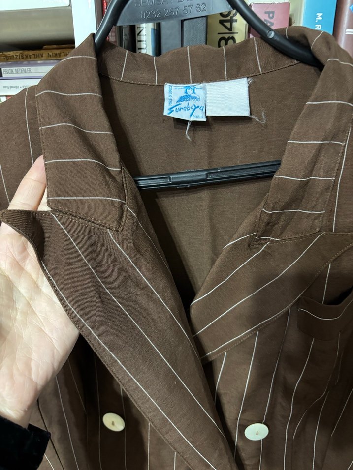 Düğmeli Kahverengi Kadın Blazer Ceket - Görsel 2