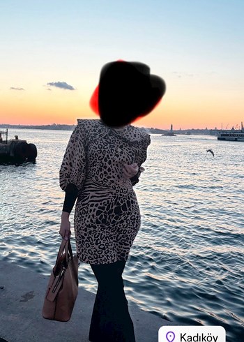 Kahverengi Zebra Desenli Kadın Bluz - Görsel 7