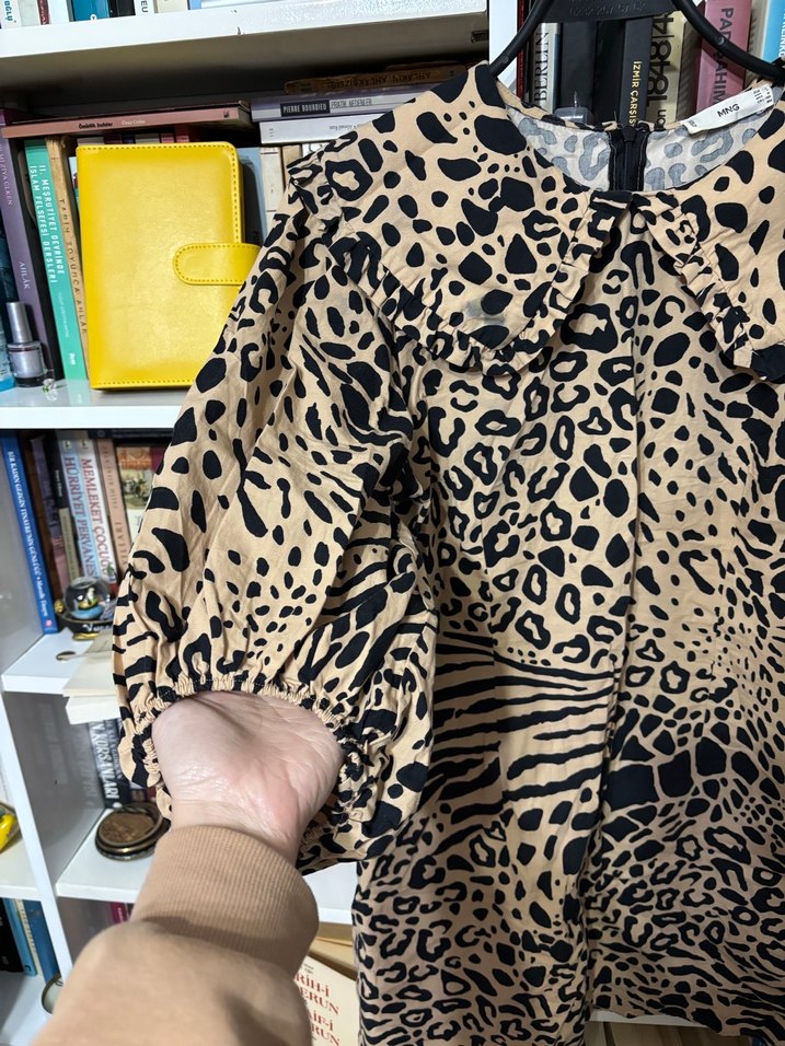 Kahverengi Zebra Desenli Kadın Bluz - Görsel 2