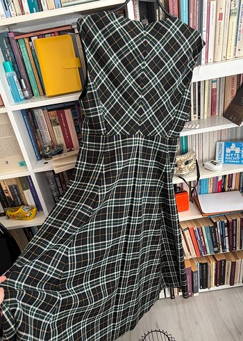 Zara Ekose Elbise - Görsel 8