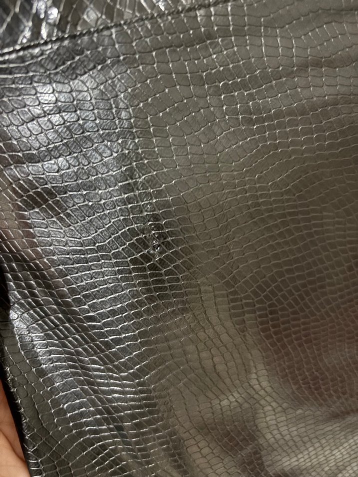 Siyah Deri Midi Etek - Görsel 3