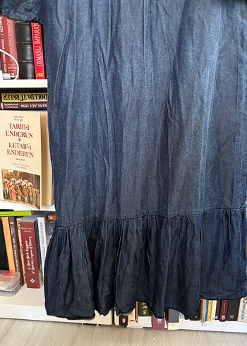 Lacivert Uzun Kot Elbise - Görsel 5