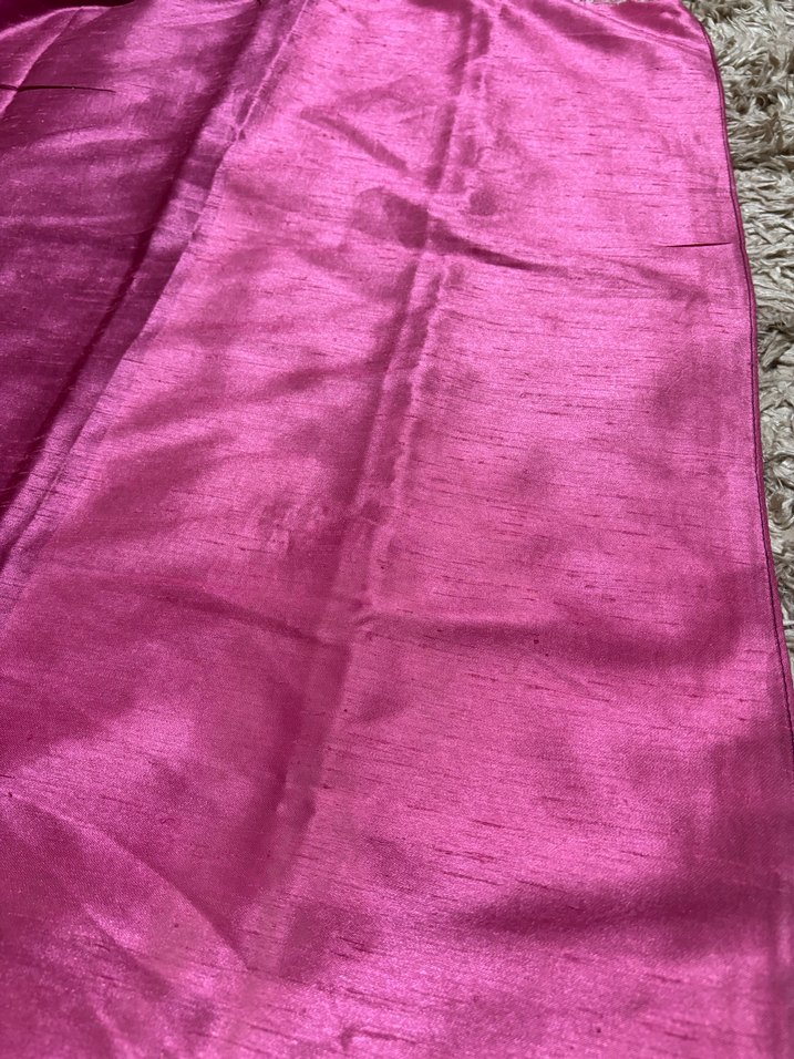 Pembe %100 İpek Şal - Görsel 5