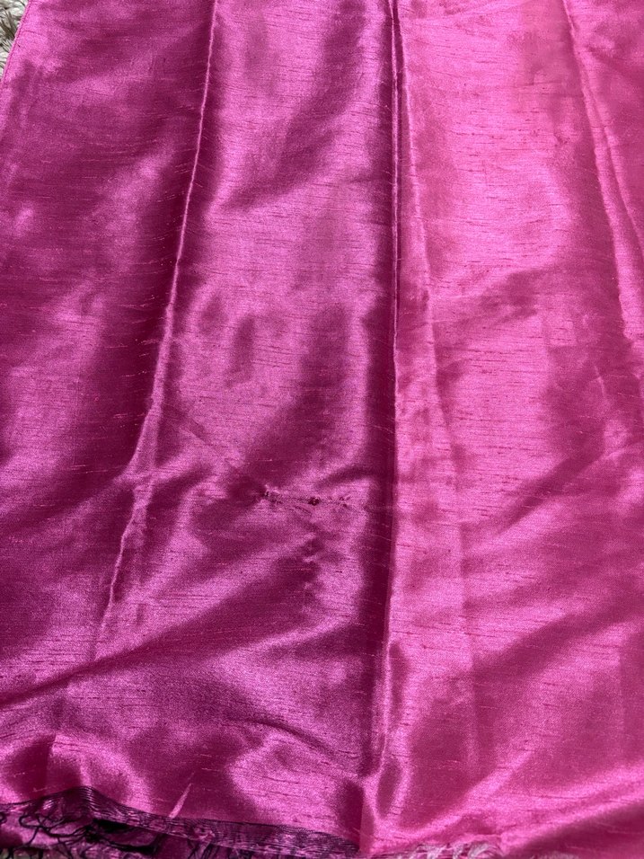 Pembe %100 İpek Şal - Görsel 3