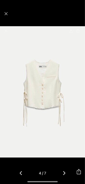s Beden ten rengi Renk Zara ZW Collection 2?li Takım Etek+Yelek