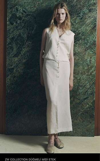Zara ZW Collection 2?li Takım Etek+Yelek