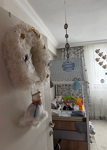 Beyaz Kürklü sünnet kapı süsü - Görsel 4