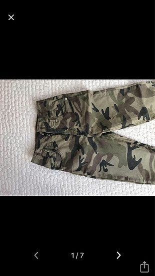 bershka kamuflaj desenli pantolon 