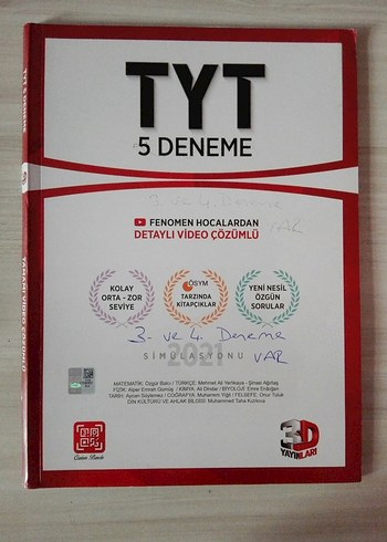 TYT 5 Deneme Kitabı Detaylı Video Çözümlü