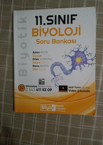 11. Sınıf Biyoloji Soru Bankası Video Çözümlü