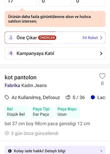 kot pantolon