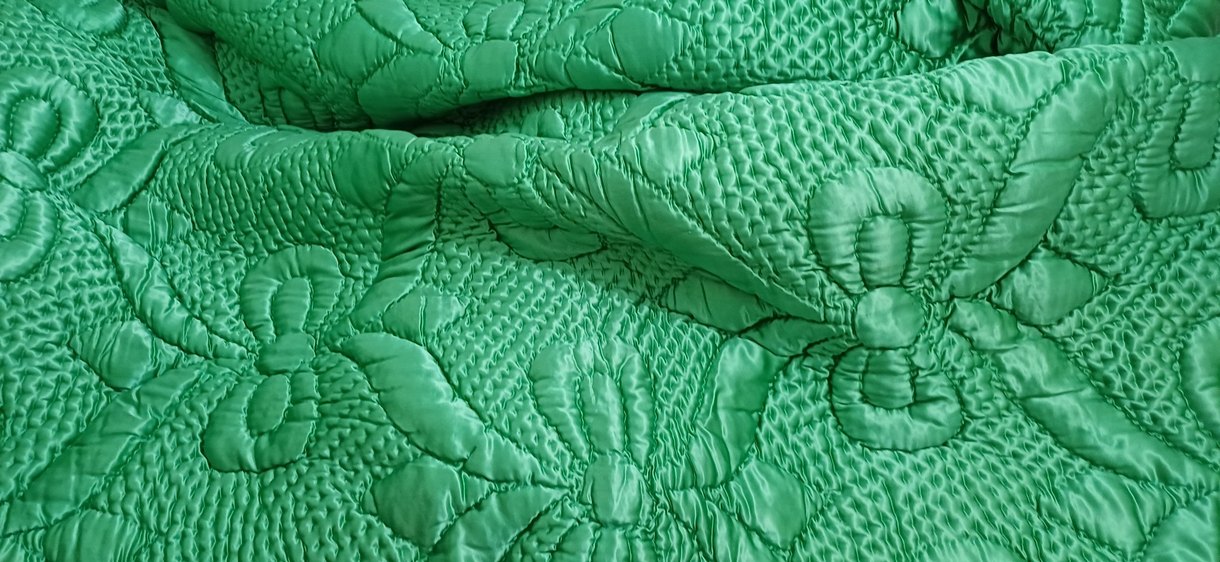 Parlak Yeşil Düz Yatak  yorganı - Görsel 2