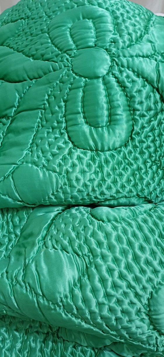 Parlak Yeşil Düz Yatak  yorganı - Görsel 3