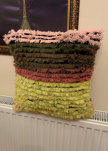 Nakışlı Çok Renkli Yastık Kılıfı - Görsel 8