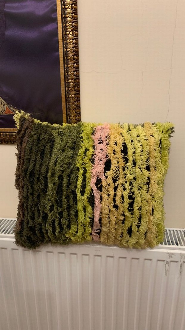 Nakışlı Çok Renkli Yastık Kılıfı - Görsel 5