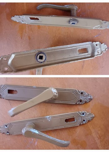 Kahverengi Çiçek Desenli kapı Kolu - Görsel 5