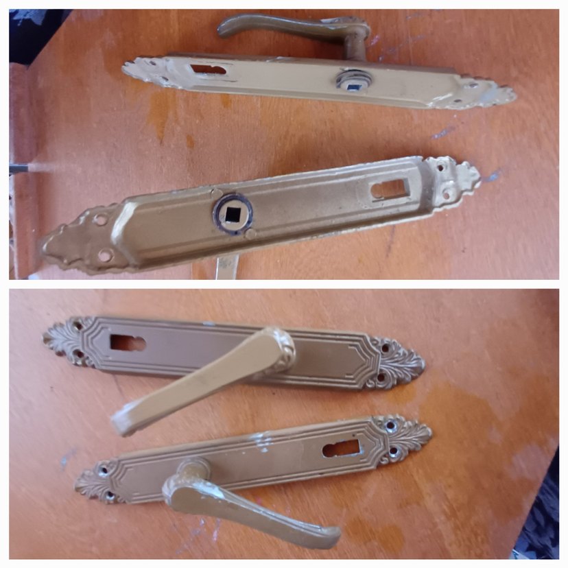 Kahverengi Çiçek Desenli  kapı  Kolu - Görsel 5