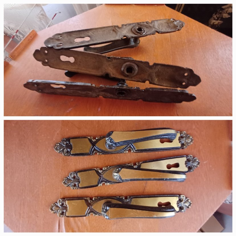 Kahverengi Çiçek Desenli  kapı  Kolu - Görsel 4