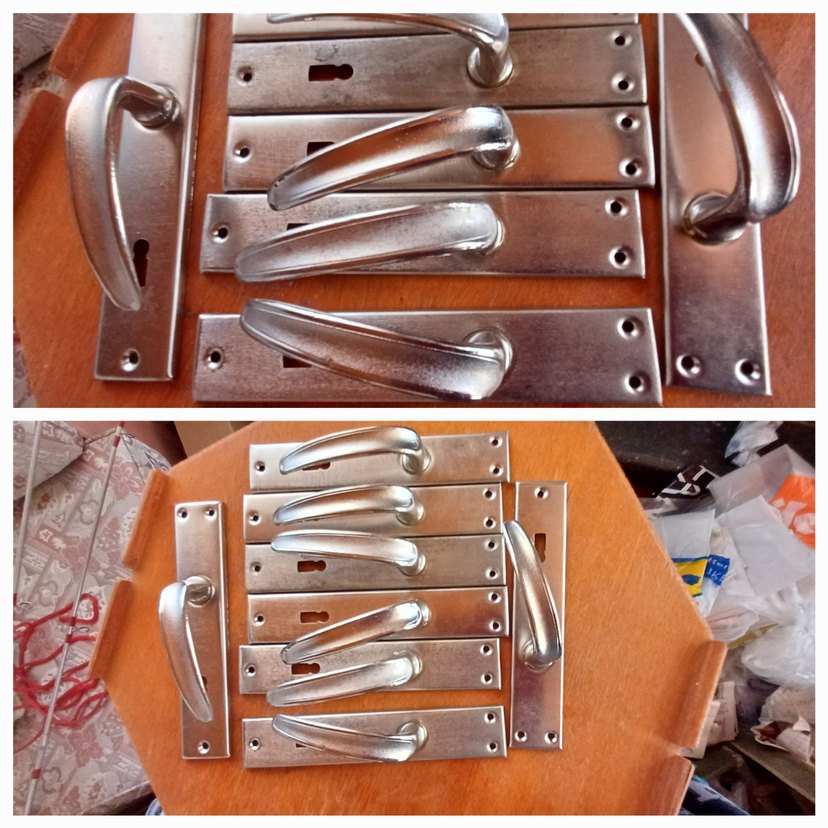 Kahverengi Çiçek Desenli  kapı  Kolu - Görsel 2