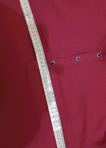 Erkek Bordo Uzun Kollu Keten Gömlek - Görsel 2