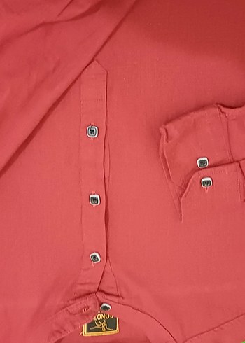 Erkek Bordo Uzun Kollu Keten Gömlek - Görsel 5