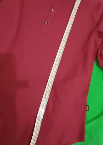 Erkek Bordo Uzun Kollu Keten Gömlek - Görsel 6