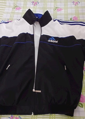 Adidas Mavi Siyah Fermuarlı Eşofman Takımı