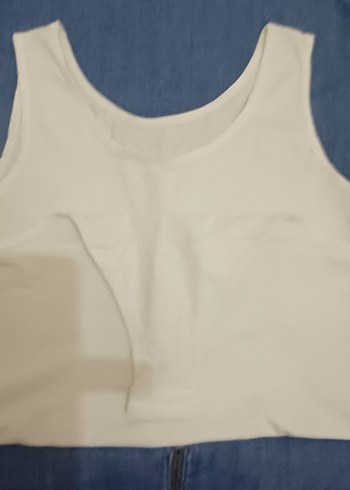 Beyaz  Atlet banyo ve şort - Görsel 6