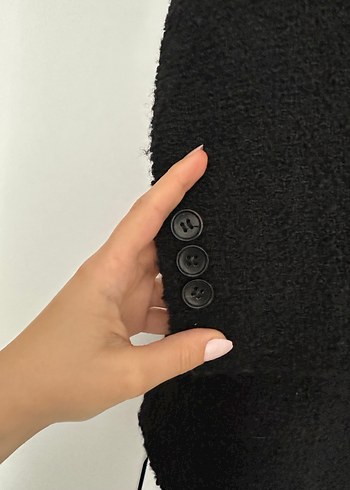 xs Beden siyah Renk Zara Siyah Midi Kadın Yün Kaban