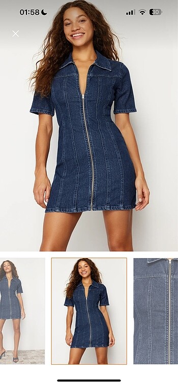 Kot Denim Elbise
