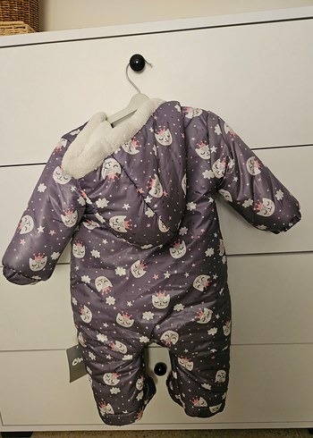 Kız Bebek Gri Desenli Astronot Mont Tulum - Görsel 2