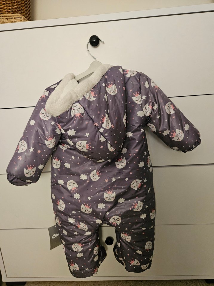 Kız Bebek Gri Desenli Astronot Mont Tulum - Görsel 2