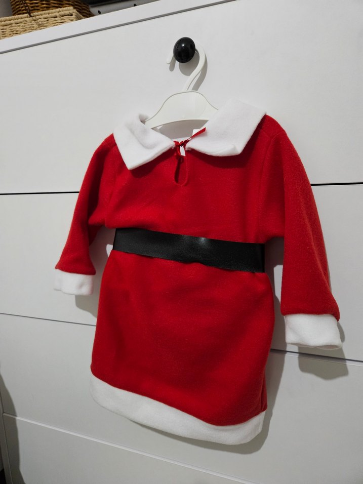 Kemerli Kırmızı Çocuk Elbisesi - Görsel 2