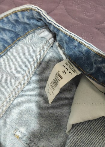 Pastel Mavi Midi Kadın mom Jean Kot Pantolon - Görsel 3