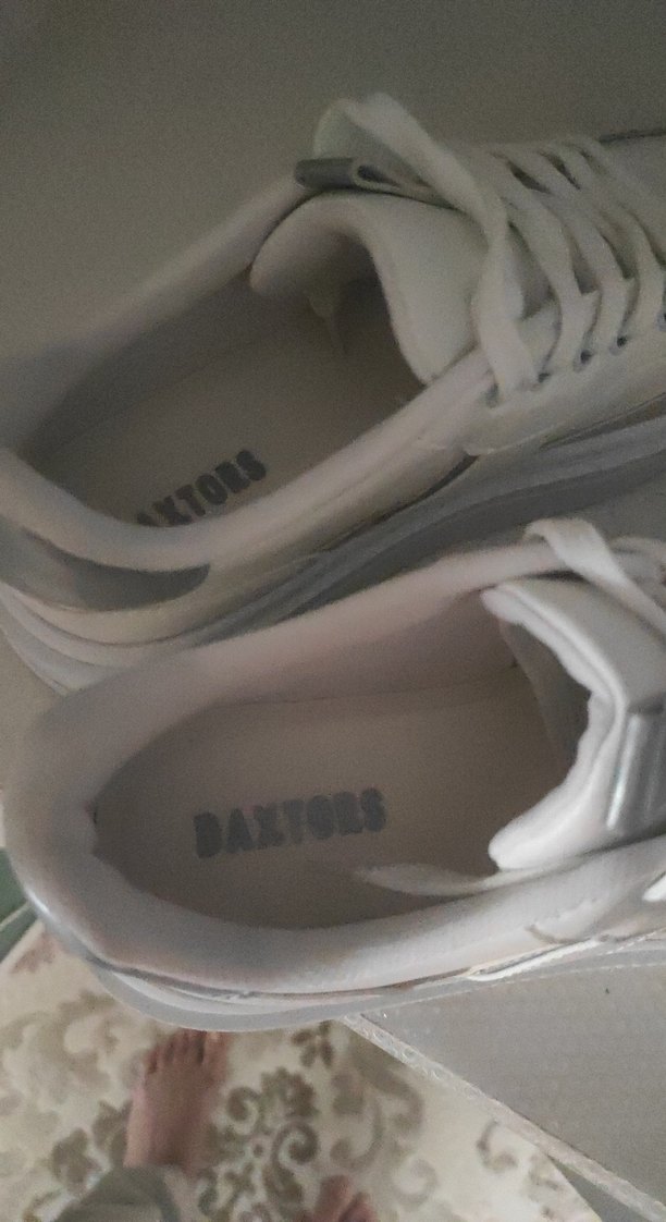 Beyaz Platform Topuklu Bağcıklı Kadın Spor Ayakkabı - Görsel 4