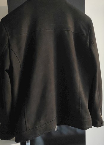 Siyah Erkek Süet Fermuarlı Ceket - Görsel 3