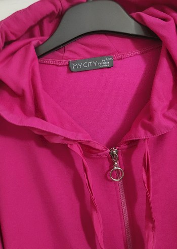 Pembe Uzun Kadın Yağmurluk Fermuarlı - Görsel 3