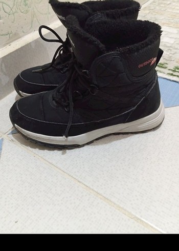 Siyah kız Çocuk Botları Velcro Detaylı - Görsel 2