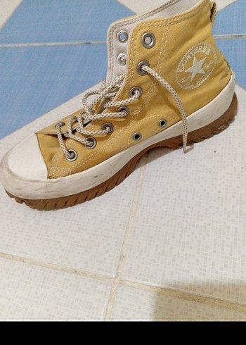 Sarı Minimalist Kadın Spor Ayakkabı - Görsel 3