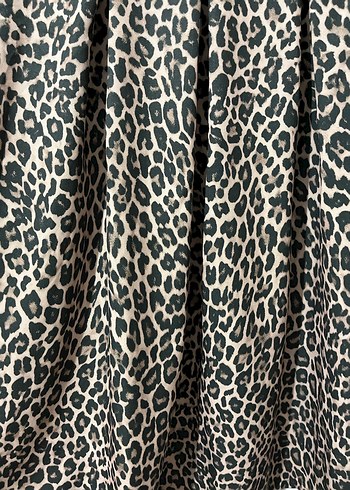 Leopar Desenli Pilili Uzun Etek - Görsel 2