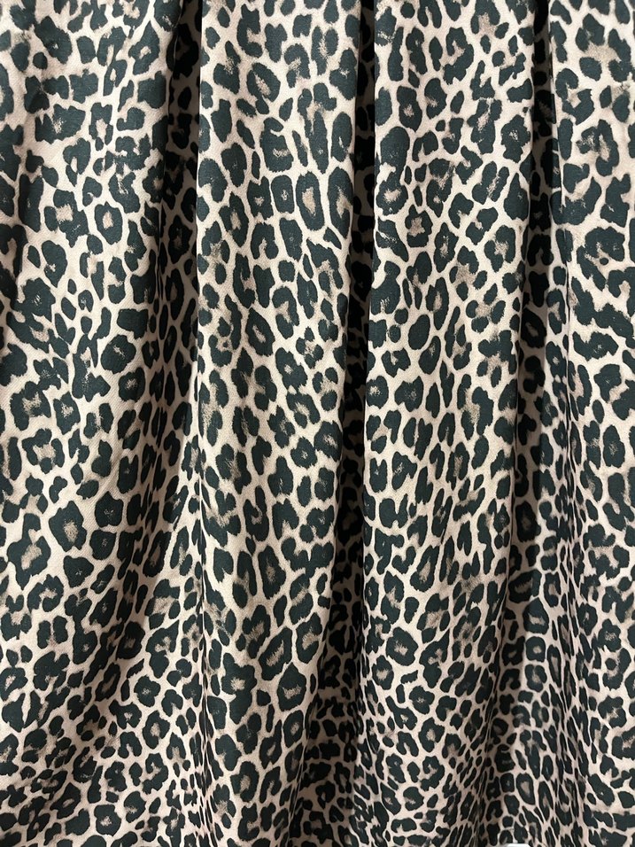 Leopar Desenli Pilili Uzun Etek - Görsel 2