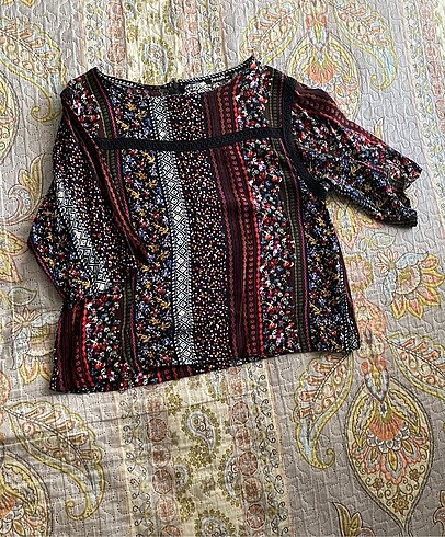 Rengarenk vintage otantik üst