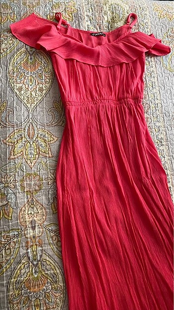 Zara Pembe vintage otantik elbise